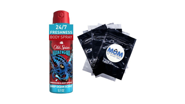 Aluminum Free Body Spray for Men, Krakengard, Deep Ocean Scent - 1 pack - 5.1 oz per pack - plus 3 My Outlet Mall Resealable Storage Pouches