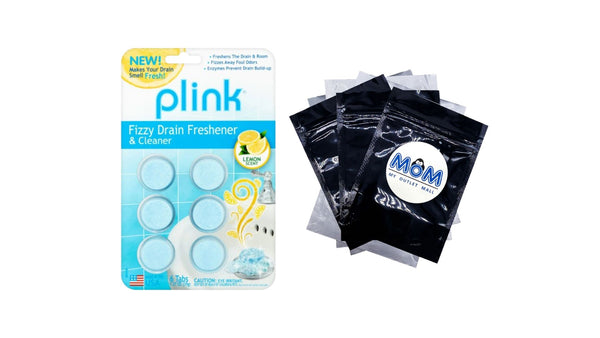Fizzy Drain Freshener & Cleaner - 1 pack - plus 3 My Outlet Mall Resealable Storage Pouches