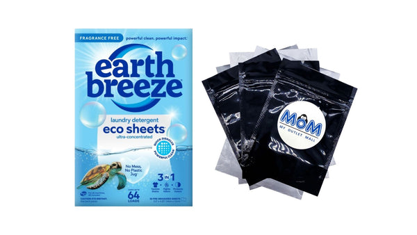 Laundry Detergent Sheets, Fragrance-Free Eco Sheets, 64 Loads - 1 pack - 32 count plus 3 My Outlet Mall Resealable Storage Pouches