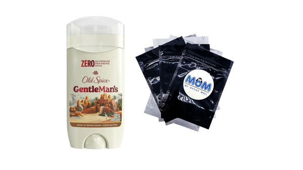 Gentleman's Collection Deodorant Stick for Men, Brown Sugar & Cocoa Butter - 1 pack - 3 oz per pack - plus 3 My Outlet Mall Resealable Storage Pouches