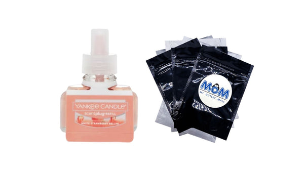 White Strawberry Bellini Scent Plug Refill - 1 pack - plus 3 My Outlet Mall Resealable Storage Pouches