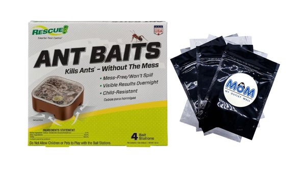 Indoor Ant Killer Child-Resistant Bait Stations - 1 pack - plus 3 My Outlet Mall Resealable Storage Pouches