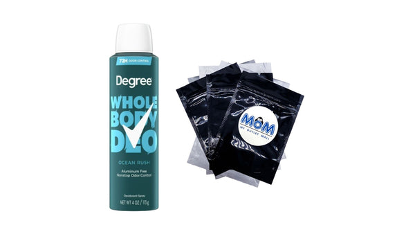 Men Whole Body Deodorant Spray for Men, Ocean Rush Scent, Aluminum Free - 1 pack - 4 oz per pack - plus 3 My Outlet Mall Resealable Storage Pouches