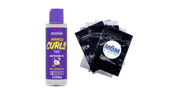 Miracle Curls Coconut Curl-Defining Hair Oil, for Curly Hair - 1 pack - 3.2Fl oz per pack - plus 3 My Outlet Mall Resealable Storage Pouches