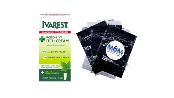 Poison Ivy Medicated Cream, Max Strength Relief, Fast-Acting, Anti-Itch, Unscented - 1 pack - 2 oz per pack - plus 3 My Outlet Mall Resealable Storage Pouches