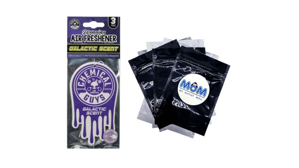 Hanging Air Freshener, Galactic Scent - 1 pack - 3 count per pack - plus 3 My Outlet Mall Resealable Storage Pouches