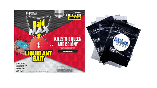 Max Liquid Ant Killer Bait, Outdoor and Indoor Ant Insect Killer Traps for Home - 1 pack - plus 3 My Outlet Mall Resealable Storage Pouches