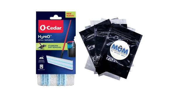 H2prO Mophead Refill - 1 pack - plus 3 My Outlet Mall Resealable Storage Pouches