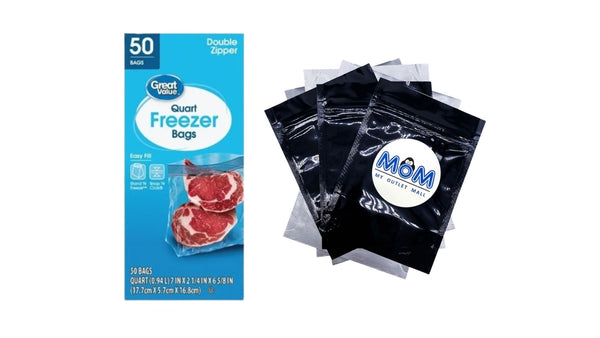Freezer Guard Double Zipper Freezer Bags, Quart - 1 pack - 50 Count per pack - plus 3 My Outlet Mall Resealable Storage Pouches