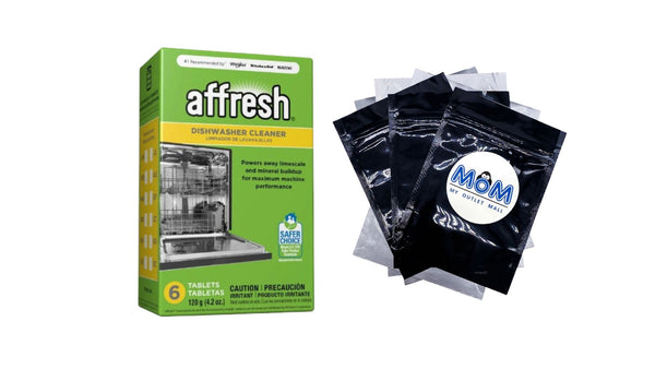Dishwasher Cleaner with 6 Tablets in Carton - 1 pack - plus 3 My Outlet Mall Resealable Storage Pouches