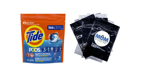 Pods Liquid Laundry Detergent Pacs, Original Scent - 1 pack - 16 Count - plus 3 My Outlet Mall Resealable Storage Pouches