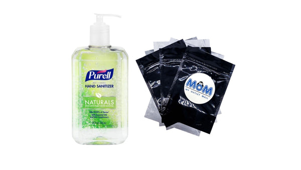 Advanced Hand Sanitizer Gel, Naturals, Pump Bottle (Adult) - 1 pack - 24 oz per pack - plus 3 My Outlet Mall Resealable Storage Pouches
