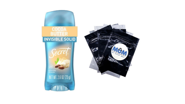 Fresh Invisible Solid Antiperspirant Deodorant for Women, Cocoa Butter - 1 pack - 2.6 oz per pack - plus 3 My Outlet Mall Resealable Storage Pouches