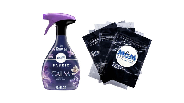 Fabric Spray Air Freshener, Odor-Fighting Fabric Refresher, Downy Calm - 1 pack - 27 fl oz per pack - plus 3 My Outlet Mall Resealable Storage Pouches