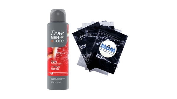 Men+Care Dry Spray for Men Citrus Zest & Sage with a Plant-based Moisturizer - 1 pack - 3.8 oz per pack - plus 3 My Outlet Mall Resealable Storage Pouches