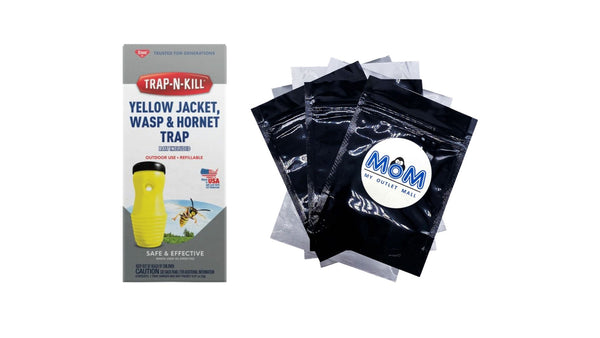 Trap N Kill Yellow Jacket Hornet and Wasp Trap with Bait - 1 pack - plus 3 My Outlet Mall Resealable Storage Pouches