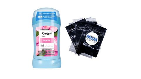 Antiperspirant Deodorant For Women, 48hr Protection, Powder - 1 pack - 1.2 oz per pack - plus 3 My Outlet Mall Resealable Storage Pouches