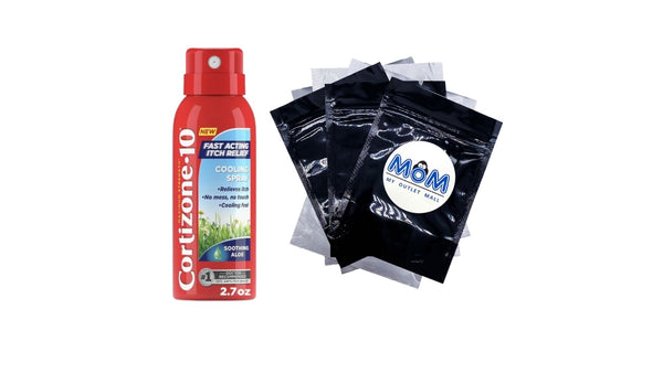Maximum Strength Itch Relief Cooling Spray, Hydrocortisone 1% & Soothing Aloe, Fast-Acting, No-Mess Anti-Itch Spray for Bug Bites, Rash, Eczema, Psoriasis, Poison Ivy & More - 1 pack - 2.7 oz per pack - plus 3 My Outlet Mall Resealable Storage Pouches