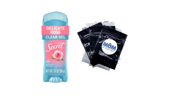 Clear Gel Antiperspirant and Deodorant for Women, Rose Scent - 1 pack - 3.4 oz per pack - plus 3 My Outlet Mall Resealable Storage Pouches