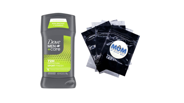 Men+Care Antiperspirant Deodorant Stick for Men Sportcare Fresh - 1 pack - 2.7 oz per pack - plus 3 My Outlet Mall Resealable Storage Pouches