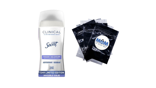 Clinical Invisible Solid Antiperspirant & Deodorant for Women, Couldn't be Lovelier, Notes of Raspberry and Bubbles - 1 pack - 2.6 oz per pack - plus 3 My Outlet Mall Resealable Storage Pouches