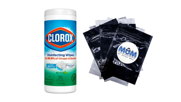 Bleach-Free Disinfecting Cleaner Wipes, Fresh Scent - 1 pack - 35 count plus 3 My Outlet Mall Resealable Storage Pouches
