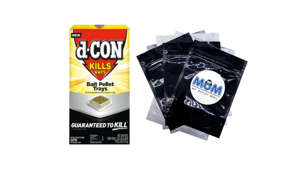 Rat Bait Pellet Trays - 1 pack - 2 Count - plus 3 My Outlet Mall Resealable Storage Pouches