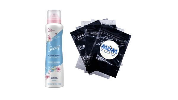 Aluminum Free Dry Spray Deodorant, Cherry Blossom - 1 pack - 4.1 oz per pack - plus 3 My Outlet Mall Resealable Storage Pouches