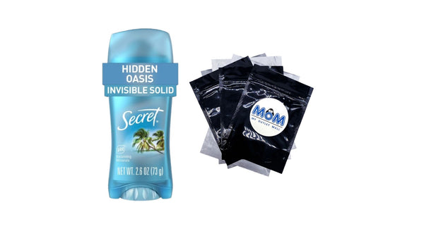 Fresh Invisible Solid Antiperspirant Deodorant for Women, Hidden Oasis - 1 pack - 2.6 oz per pack - plus 3 My Outlet Mall Resealable Storage Pouches
