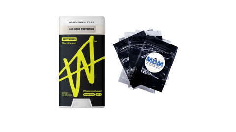 Jake Paul Men's Aluminum Free Deodorant Odor Blocking Sweat Protection Deep Woods - 1 pack - 2.6 oz per pack - plus 3 My Outlet Mall Resealable Storage Pouches