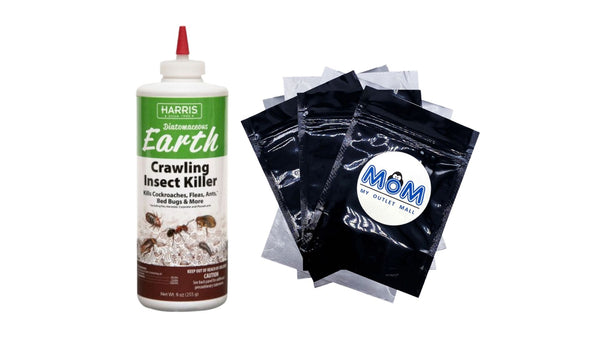 Diatomaceous Earth Crawling Insect Killer Powder - 1 pack - 9 oz per pack - plus 3 My Outlet Mall Resealable Storage Pouches
