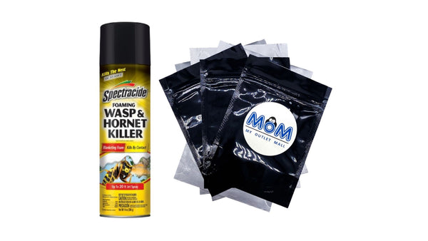 Foaming Wasp and Hornet Killer, Blanketing Foam Kills By Contact  - 1 pack - 14 oz per pack - plus 3 My Outlet Mall Resealable Storage Pouches