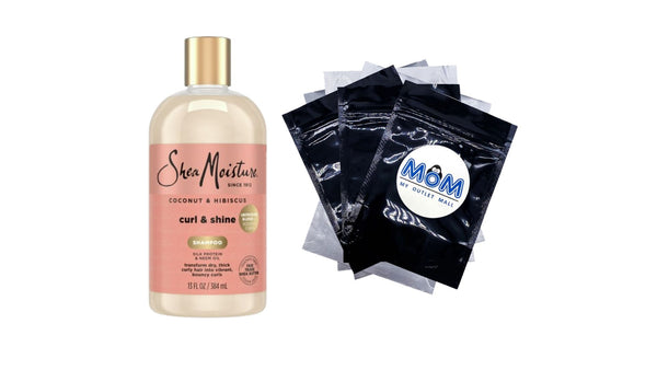 Curl & Shine Shampoo Coconut & Hibiscus for Curly Hair Paraben Free - 1 pack - 13 oz per pack - plus 3 My Outlet Mall Resealable Storage Pouches