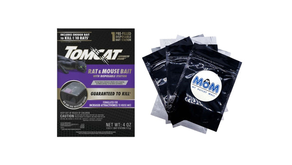 Advanced Brand Rat & Mouse Bait with Disposable Station, 1 Pre-Filled Ready-To-Use Station - 1 pack - plus 3 My Outlet Mall Resealable Storage Pouches