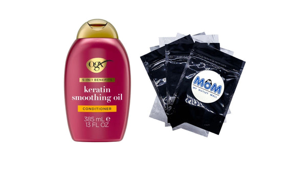 Frizz-Free + Keratin Smoothing Oil Conditioner - 1 pack - 13Fl oz per pack - plus 3 My Outlet Mall Resealable Storage Pouches