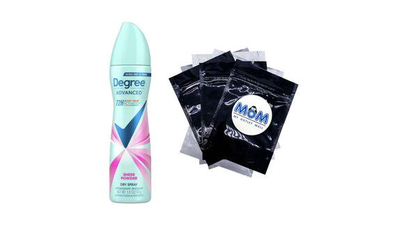 Advanced Long Lasting Women's Antiperspirant Deodorant Dry Spray, Sheer Powder - 1 pack - 3.8 oz per pack - plus 3 My Outlet Mall Resealable Storage Pouches