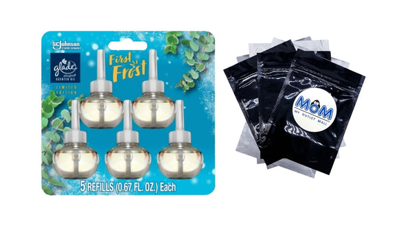 Plug-ins Scented Oil, Air Freshener, First Frost - 1 pack - plus 3 My Outlet Mall Resealable Storage Pouches