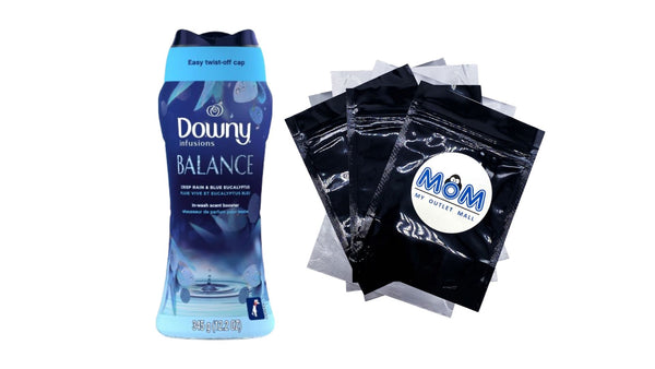 Infusions Balance In-Wash Laundry Scent Booster Beads, Crisp Rain & Blue Eucalyptus - 1 pack - 12.2 oz per pack plus 3 My Outlet Mall Resealable Storage Pouches