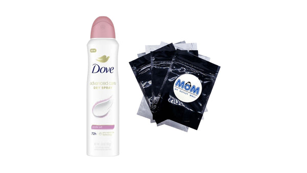 Advanced Care Long Lasting Women's Antiperspirant Deodorant Spray, Powder Soft - 1 pack - 3.8 oz per pack - plus 3 My Outlet Mall Resealable Storage Pouches
