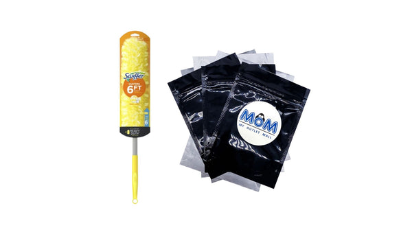 Dusters with Extension Pole, Cleaning Kit includes 6ft Extendable Handle + 4 Duster Refills - 1 pack - plus 3 My Outlet Mall Resealable Storage Pouches