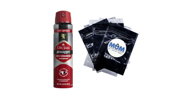 Dry Spray, Men's Antiperspirant Deodorant Spray, Swagger - 1 pack - 4.3 oz per pack - plus 3 My Outlet Mall Resealable Storage Pouches