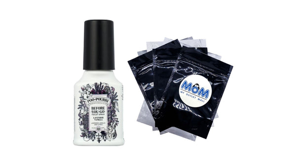 Lavender + Vanilla + Citrus Before-You-Go Toilet Spray - 1 pack - 2 oz per pack - plus 3 My Outlet Mall Resealable Storage Pouches