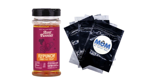 FlyPunch Fruit Fly Trap - 1 pack - 6fl oz per pack - plus 3 My Outlet Mall Resealable Storage Pouches