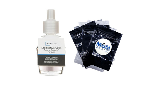 Aroma Accents Oil Refill 24 mL, Meditative Calm - 1 pack - plus 3 My Outlet Mall Resealable Storage Pouches
