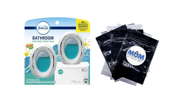 Bathroom Air Freshener, Small Spaces Odor-Fighting, Gain Honey Berry Hula, 2 Count - 1 pack - plus 3 My Outlet Mall Resealable Storage Pouches