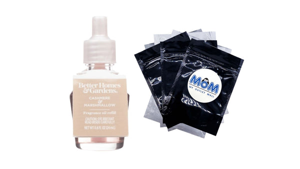 Aroma Accents Oil Refill 24 mL, Cashmere & Marshmallow - 1 pack - plus 3 My Outlet Mall Resealable Storage Pouches