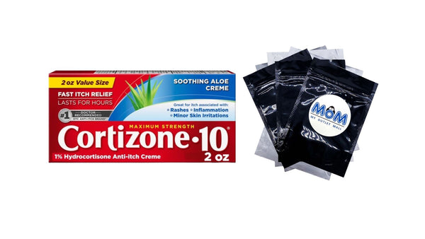 1% Hydrocortisone Soothing Aloe Anti-Itch Cream for Eczema and Bug Bite Relief, Maximum Strength - 1 pack - 2 oz per pack - plus 3 My Outlet Mall Resealable Storage Pouches