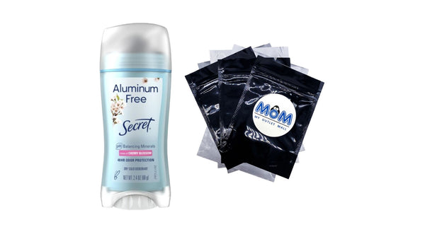 Aluminum Free Deodorant for Women, Cherry Blossom - 1 pack - 2.4 oz per pack - plus 3 My Outlet Mall Resealable Storage Pouches