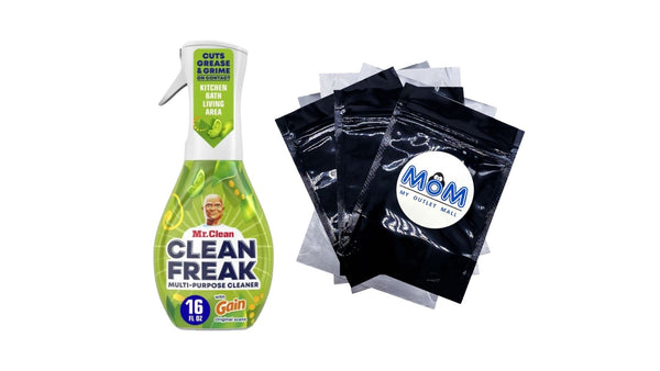 Clean Freak All Purpose Cleaner Spray, Multi-Surface Cleaning, Gain - 1 pack - 16 fl oz per pack plus 3 My Outlet Mall Resealable Storage Pouches