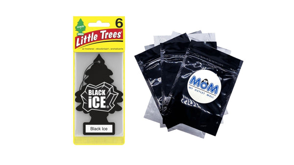Air Freshener Black Ice Fragrance 6 count - 1 pack - plus 3 My Outlet Mall Resealable Storage Pouches